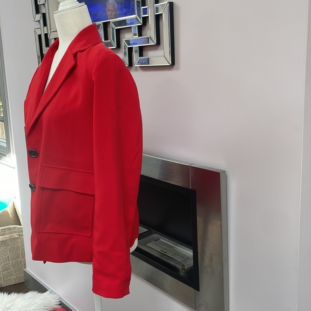 ♡red Chicos blazer suit size 8 (med) - Picture 2 of 5